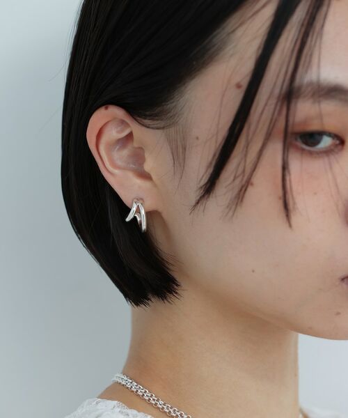 COCOSHNIK ONKITSCH / ココシュニックオンキッチュ ピアス・イヤリング | シルバー アシンメトリーフープピアス | 詳細7