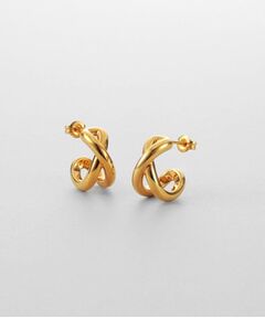 COCOSHNIK ONKITSCH / ココシュニックオンキッチュ ピアス・イヤリング | シルバー スモールフープ クロスループピアス GP