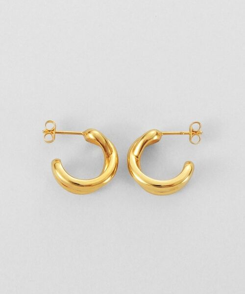 COCOSHNIK ONKITSCH / ココシュニックオンキッチュ ピアス・イヤリング | シルバー スモールフープ クロスループピアス GP | 詳細4
