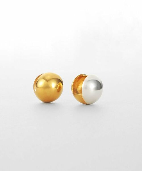 COCOSHNIK ONKITSCH / ココシュニックオンキッチュ ピアス・イヤリング | シルバー コンビカラー ハギーピアス ボールS（コンビカラー(600)）