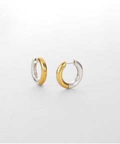 COCOSHNIK ONKITSCH / ココシュニックオンキッチュ ピアス・イヤリング | シルバー コンビカラー ハギーフープ ラウンドピアス