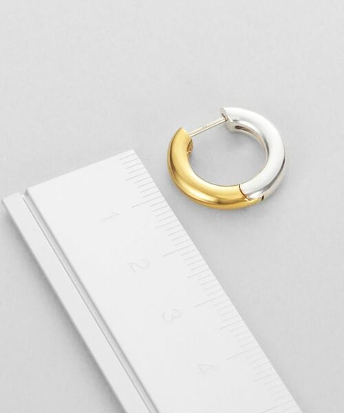 COCOSHNIK ONKITSCH / ココシュニックオンキッチュ ピアス・イヤリング | シルバー コンビカラー ハギーフープ ラウンドピアス | 詳細6