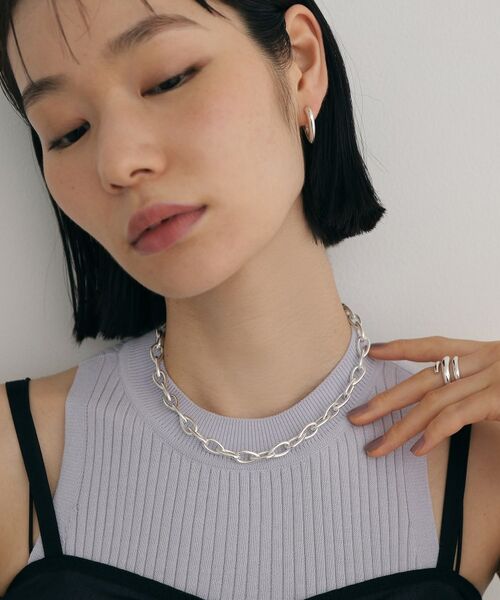 COCOSHNIK ONKITSCH / ココシュニックオンキッチュ ネックレス・ペンダント・チョーカー | シルバー デザインチェーン ホロウドロップネックレス | 詳細8