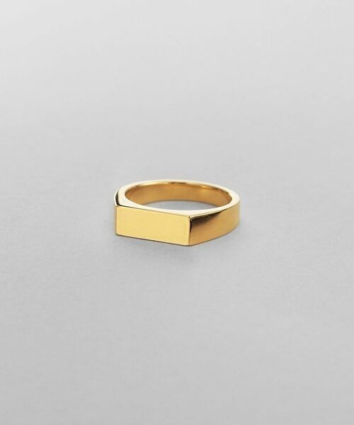 COCOSHNIK ONKITSCH / ココシュニックオンキッチュ リング | シルバー レクタングルシグネットリングGP（ゴールド(600)）