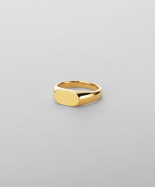 COCOSHNIK ONKITSCH / ココシュニックオンキッチュ リング | シルバー オーバルシグネットピンキーリングGP（ゴールド(600)）