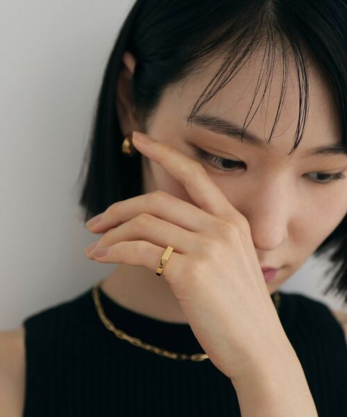 COCOSHNIK ONKITSCH / ココシュニックオンキッチュ リング | シルバー レクタングルシグネットピンキーリングGP | 詳細6