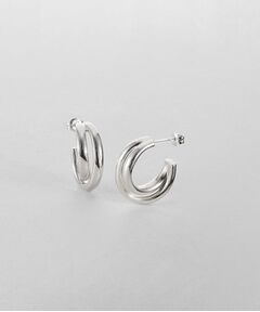 COCOSHNIK ONKITSCH / ココシュニックオンキッチュ ピアス・イヤリング | シルバー ドームクロスフープピアス
