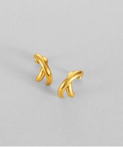 COCOSHNIK ONKITSCH / ココシュニックオンキッチュ ピアス・イヤリング | シルバー アシンメドームクロスピアス GP