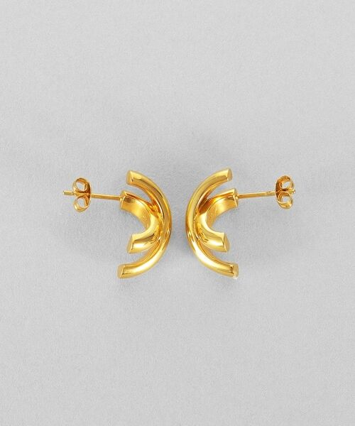 COCOSHNIK ONKITSCH / ココシュニックオンキッチュ ピアス・イヤリング | シルバー アシンメドームクロスピアス GP | 詳細3