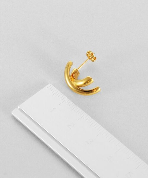 COCOSHNIK ONKITSCH / ココシュニックオンキッチュ ピアス・イヤリング | シルバー アシンメドームクロスピアス GP | 詳細4