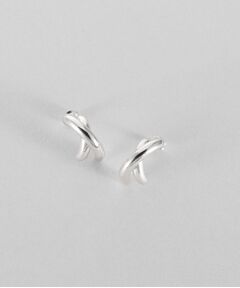 COCOSHNIK ONKITSCH / ココシュニックオンキッチュ ピアス・イヤリング | シルバー アシンメドームクロスピアス