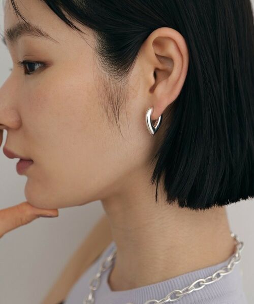 COCOSHNIK ONKITSCH / ココシュニックオンキッチュ ピアス・イヤリング | シルバー ハギーフープ ドロップピアス | 詳細8