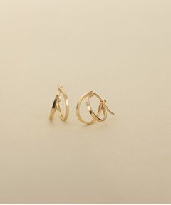 COCOSHNIK ONKITSCH / ココシュニックオンキッチュ ピアス・イヤリング | K10フラットダブルフープピアス