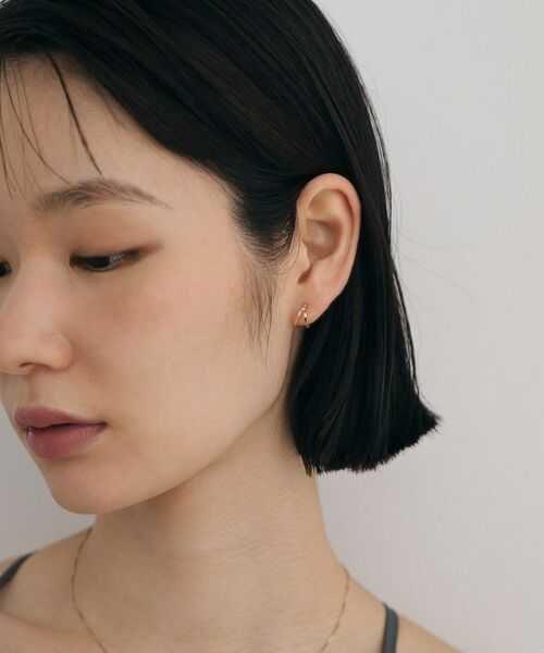 COCOSHNIK ONKITSCH / ココシュニックオンキッチュ ピアス・イヤリング | K10フラットダブルフープピアス | 詳細7