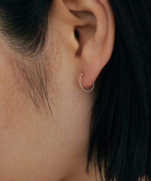 COCOSHNIK ONKITSCH / ココシュニックオンキッチュ ピアス・イヤリング | K10ボールフープピアス | 詳細8
