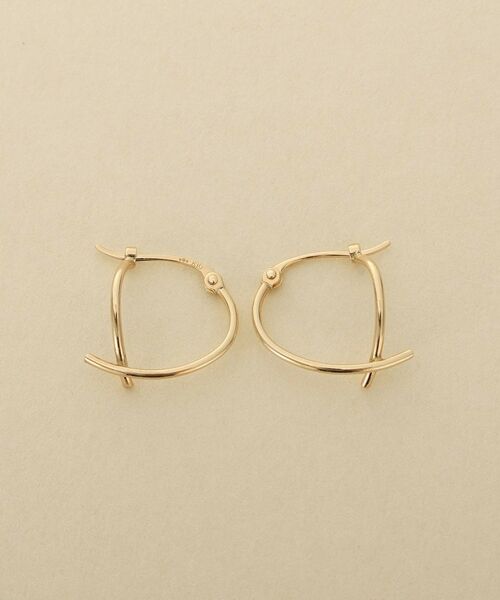 COCOSHNIK ONKITSCH / ココシュニックオンキッチュ ピアス・イヤリング | K10パイプクロスピアス | 詳細3