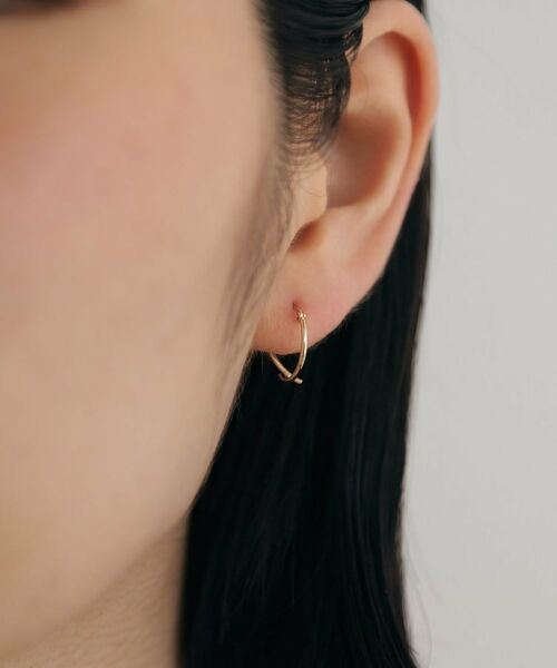 COCOSHNIK ONKITSCH / ココシュニックオンキッチュ ピアス・イヤリング | K10パイプクロスピアス | 詳細8