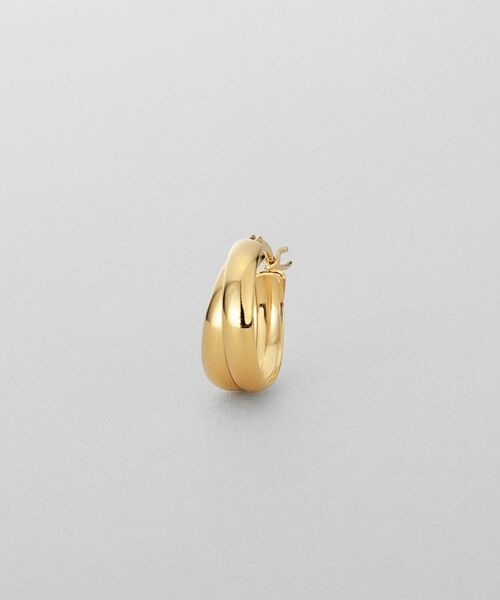 COCOSHNIK ONKITSCH / ココシュニックオンキッチュ ピアス・イヤリング | シルバー スモールフープ ダブルドームピアスGP | 詳細2