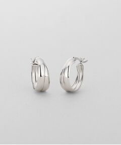 COCOSHNIK ONKITSCH / ココシュニックオンキッチュ ピアス・イヤリング | シルバー スモールフープ ダブルドームピアス