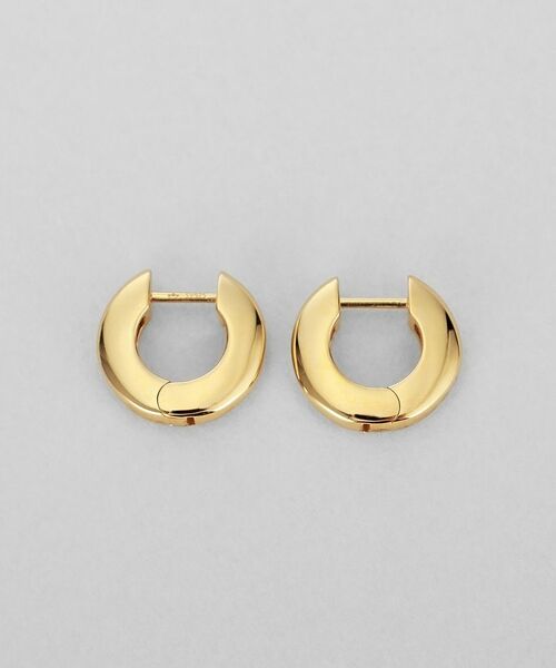 COCOSHNIK ONKITSCH / ココシュニックオンキッチュ ピアス・イヤリング | シルバー ハギーフープ フラットサークルピアスGP | 詳細3