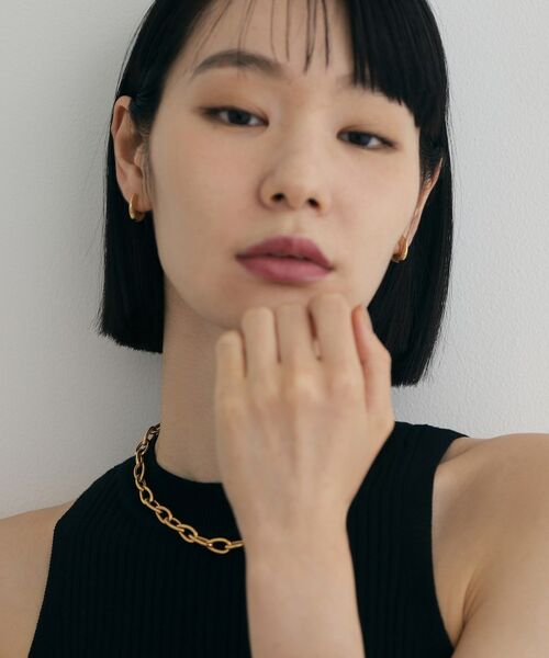 COCOSHNIK ONKITSCH / ココシュニックオンキッチュ ピアス・イヤリング | シルバー ハギーフープ フラットサークルピアスGP | 詳細6