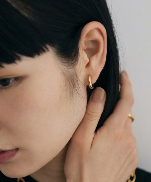 COCOSHNIK ONKITSCH / ココシュニックオンキッチュ ピアス・イヤリング | シルバー ハギーフープ フラットサークルピアスGP | 詳細7