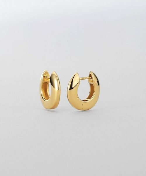 COCOSHNIK ONKITSCH / ココシュニックオンキッチュ ピアス・イヤリング | シルバー ハギーフープ フラットサークルピアスGP（ゴールド(600)）
