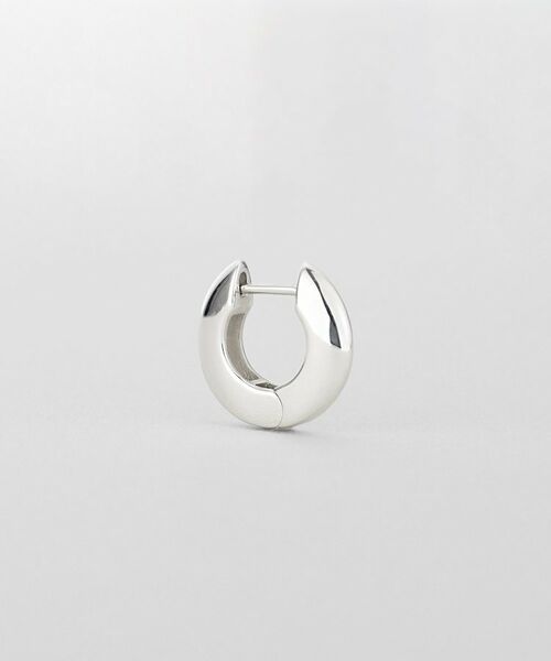 COCOSHNIK ONKITSCH / ココシュニックオンキッチュ ピアス・イヤリング | シルバー ハギーフープ フラットサークルピアス | 詳細2