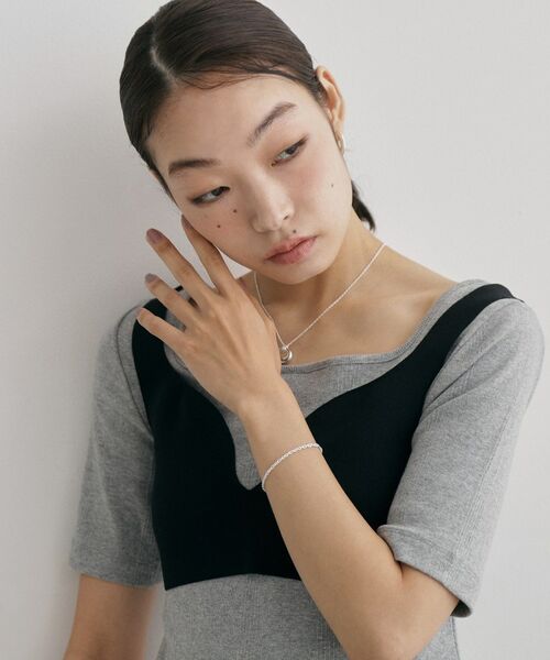 COCOSHNIK ONKITSCH / ココシュニックオンキッチュ ブレスレット・バングル | シルバー デザインチェーン ダブルケーブルブレスレットS | 詳細5
