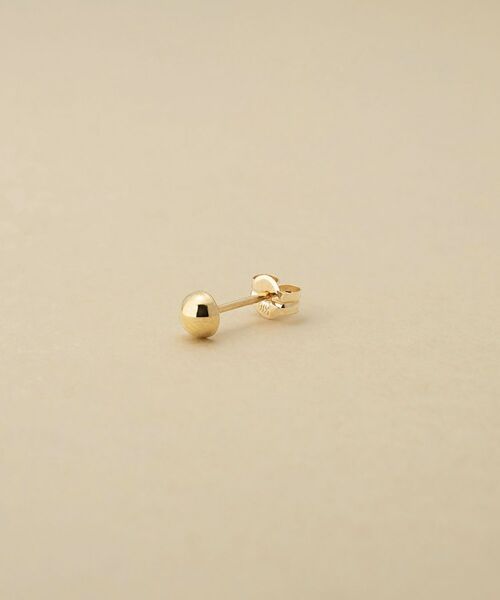 COCOSHNIK ONKITSCH / ココシュニックオンキッチュ ピアス・イヤリング | K10ホロウサークルスタッドピアス（片耳用）（イエローゴールド(100)）
