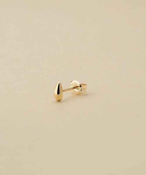 COCOSHNIK ONKITSCH / ココシュニックオンキッチュ ピアス・イヤリング | K10ホロウペアシェイプスタッドピアス（片耳用）（イエローゴールド(100)）