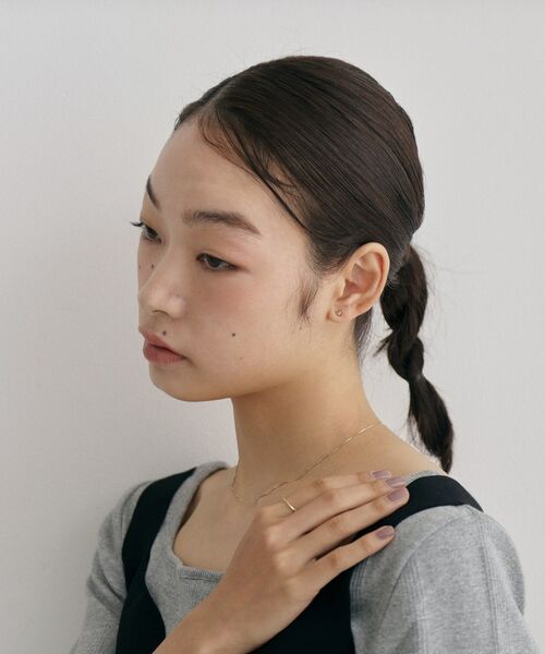 COCOSHNIK ONKITSCH / ココシュニックオンキッチュ ピアス・イヤリング | K10ホロウハートスタッドピアス（片耳用） | 詳細6
