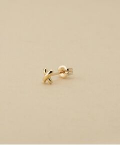 COCOSHNIK ONKITSCH / ココシュニックオンキッチュ ピアス・イヤリング | K10ホロウクロススタッドピアス（片耳用）