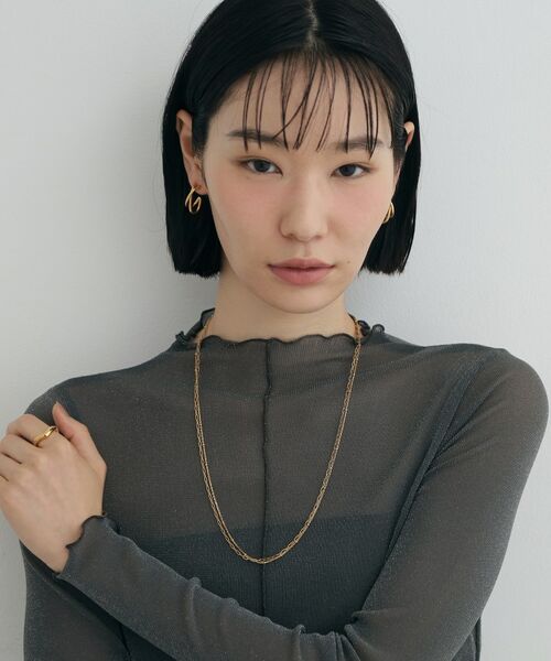 COCOSHNIK ONKITSCH / ココシュニックオンキッチュ ネックレス・ペンダント・チョーカー | シルバー コンビネーションチェーン ケーブル スタッドネックレス GP | 詳細6