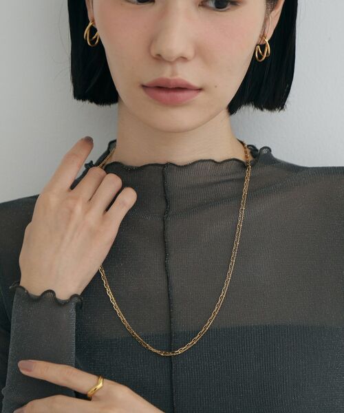 COCOSHNIK ONKITSCH / ココシュニックオンキッチュ ネックレス・ペンダント・チョーカー | シルバー コンビネーションチェーン ケーブル スタッドネックレス GP | 詳細7