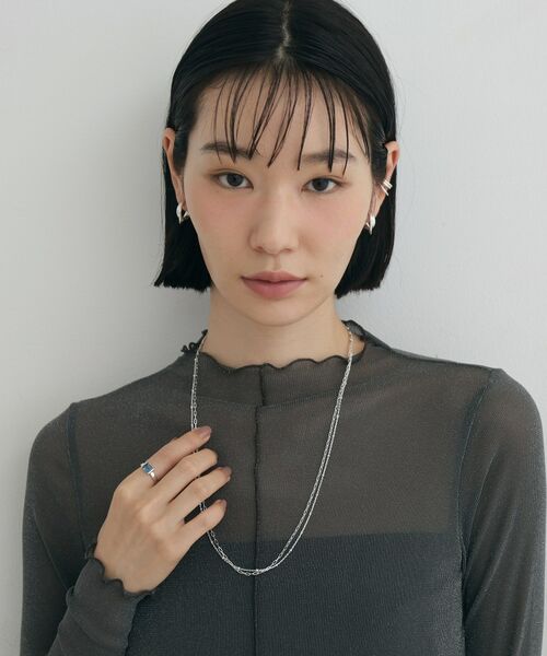 COCOSHNIK ONKITSCH / ココシュニックオンキッチュ ネックレス・ペンダント・チョーカー | シルバー コンビネーションチェーン ケーブル スタッドネックレス | 詳細6