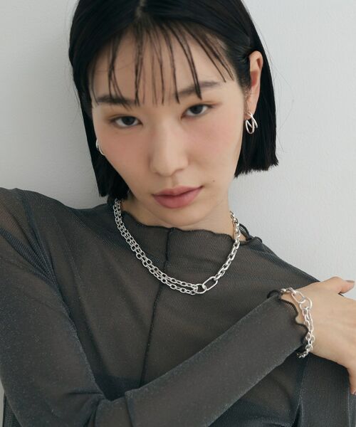 COCOSHNIK ONKITSCH / ココシュニックオンキッチュ ネックレス・ペンダント・チョーカー | シルバー ミックスチェーン ケーブルカラビナネックレス | 詳細6