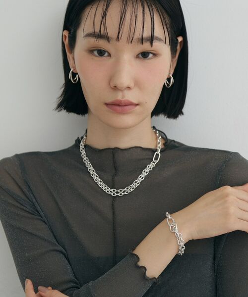 COCOSHNIK ONKITSCH / ココシュニックオンキッチュ ブレスレット・バングル | シルバー ミックスチェーン ケーブルカラビナブレスレット | 詳細6