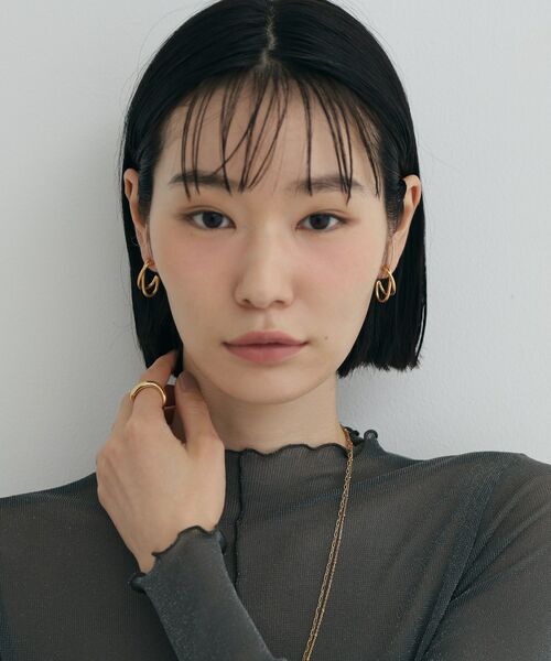 COCOSHNIK ONKITSCH / ココシュニックオンキッチュ ピアス・イヤリング | シルバー クロスオービットピアス GP | 詳細6