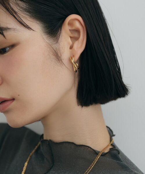 COCOSHNIK ONKITSCH / ココシュニックオンキッチュ ピアス・イヤリング | シルバー クロスオービットピアス GP | 詳細7