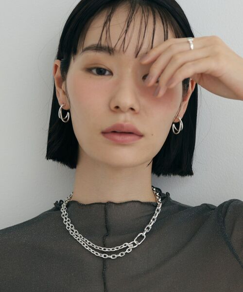 COCOSHNIK ONKITSCH / ココシュニックオンキッチュ ピアス・イヤリング | シルバー クロスオービットピアス | 詳細6