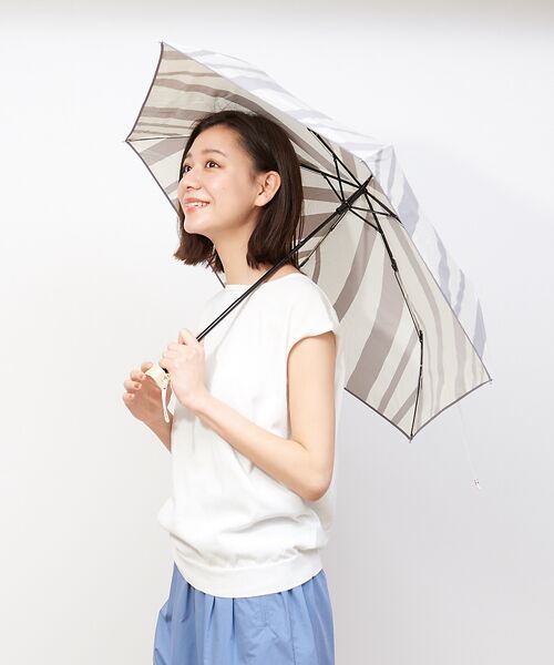collex / コレックス 傘 | 【晴雨兼用】UVカット　ストライプ柄　折りたたみ傘 | 詳細13