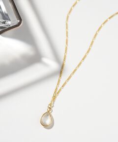 【Ljud/ユード】18KGP ホワイトカラームーンストーン ネックレス