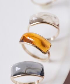 【Elodie Pavie】 Rectangle Ring K24GP 13号