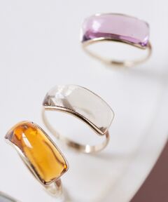 【Elodie Pavie】 Rectangle Ring K24GP 13号