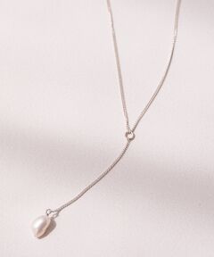 【MERAKI】 Silver Pearl Drop necklace