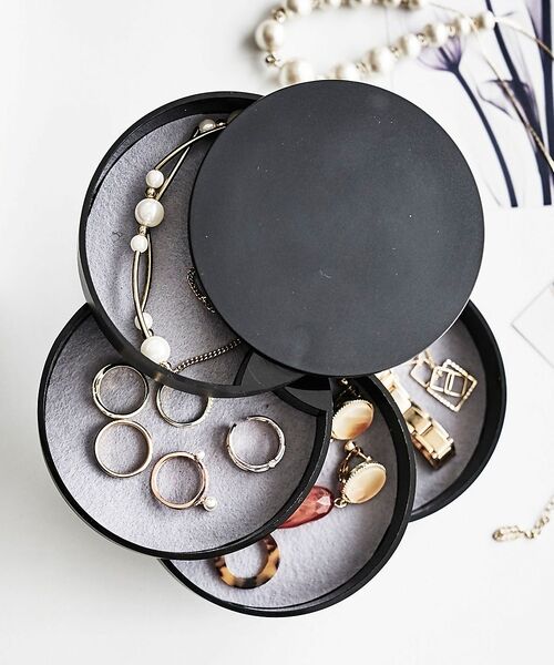 collex / コレックス その他雑貨 | 【tower】 アクセサリートレー4段 回転式（ブラック）