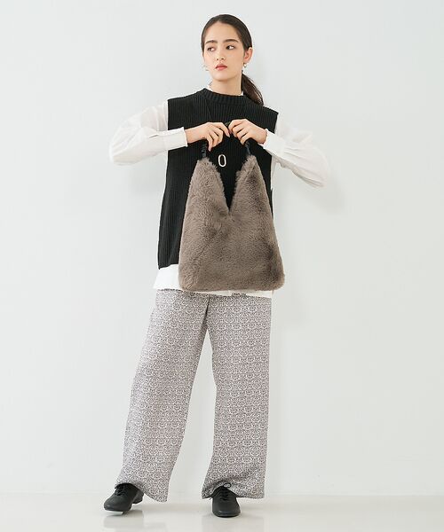 collex / コレックス トートバッグ | 【WEB限定】【CACHELLIE】FUR TOTEBAG　ギャザーハンドルファ | 詳細13