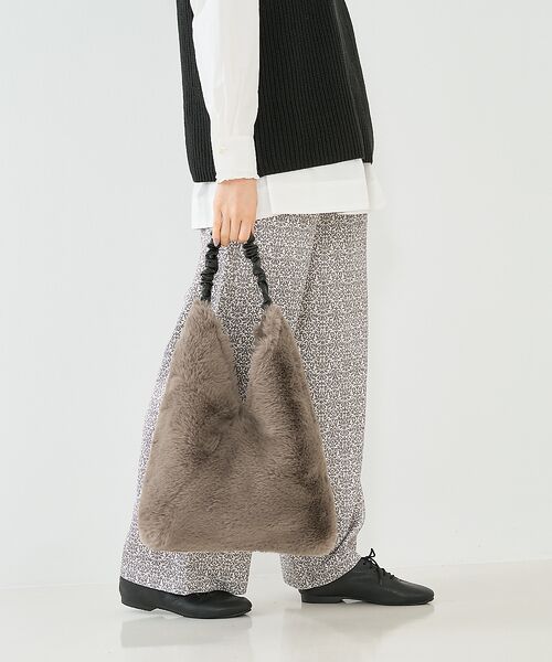 collex / コレックス トートバッグ | 【WEB限定】【CACHELLIE】FUR TOTEBAG　ギャザーハンドルファ | 詳細12