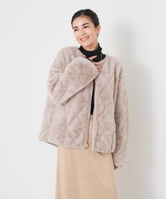 【WEB限定】タフタ×ファーキルト リバーシブルブルゾン